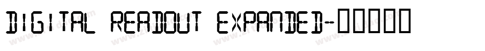 Digital Readout Expanded字体转换